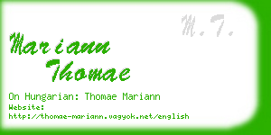 mariann thomae business card